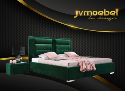 Luxury Box Spring Bed Double Design Fabric Hotel Green Beds Bedroom Furniture
